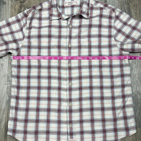 Levi Strauss Signature Womens Plaid Button Down Shirt Medium Long Sleeve Cotton - Picture 6 of 7